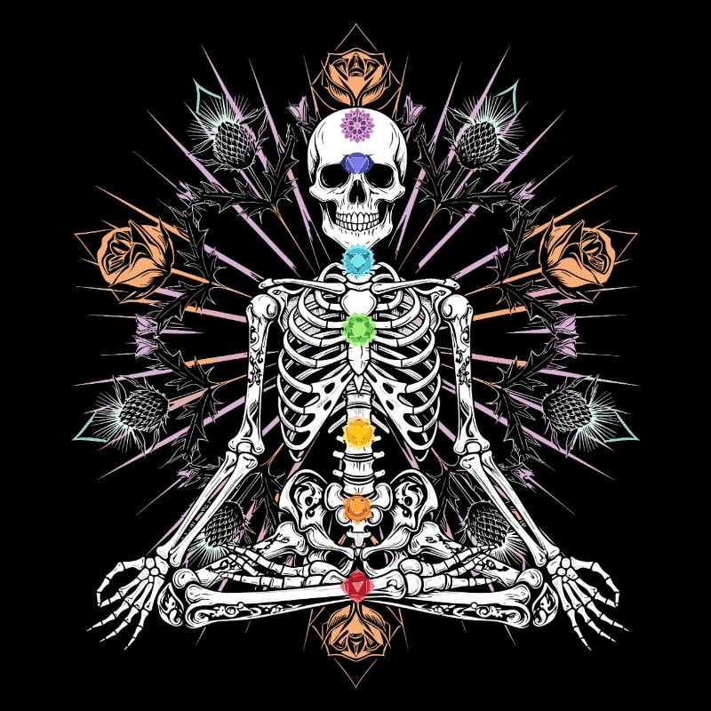 Skeleton Chakra Gothic Meditation