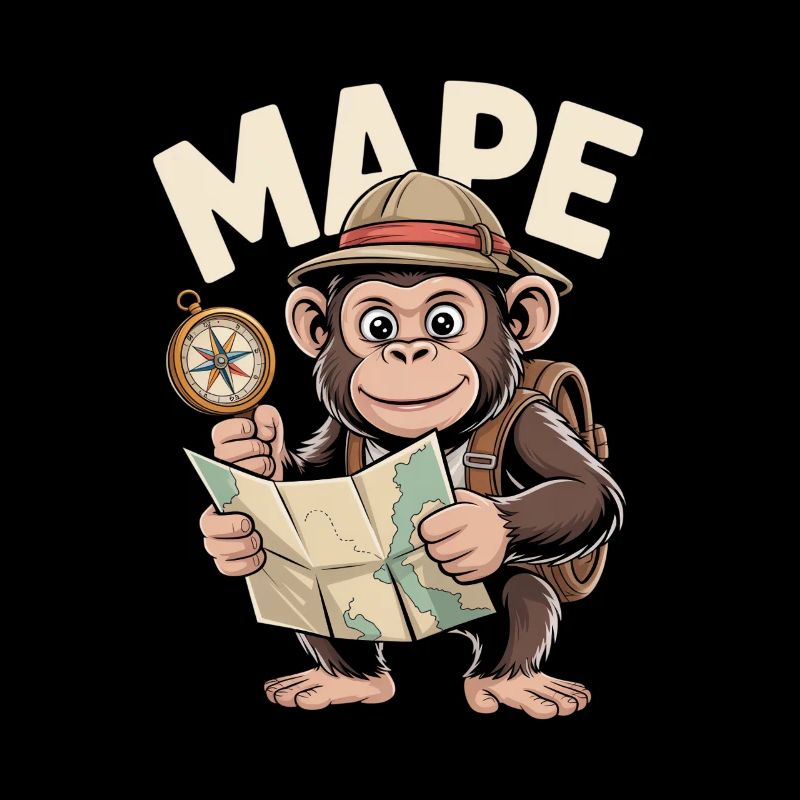 MAPE Monkey avec carte et boussole Adventure