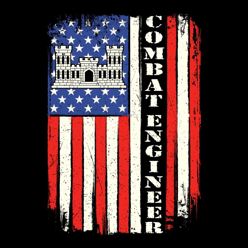 Combat Engineer Bold Patriotic Military Quote