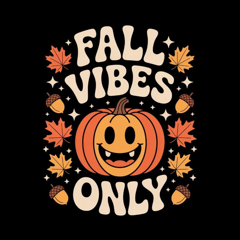 Fall Vibes Only Herbst Kürbis Halloween Stimmung