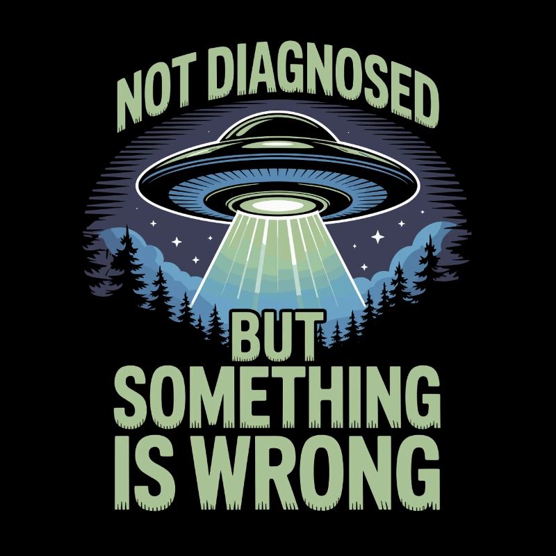 UFO beam of light over forest