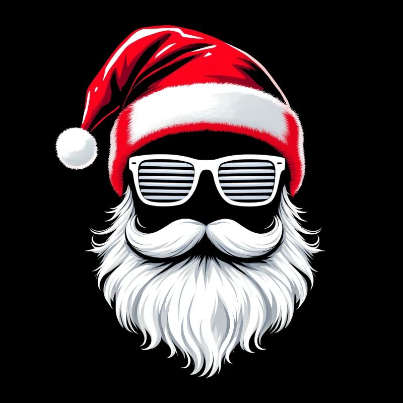 Weihnachtsmann Mit Sonnenbrille Santa Hipster
