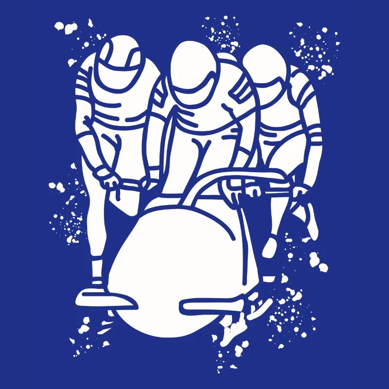 Bobfahrer Bobschlitten Viererbob