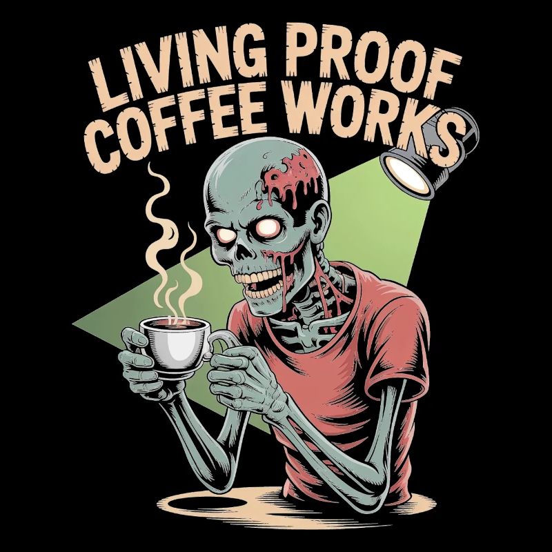 Living Proof Coffee Works Skeleton Design