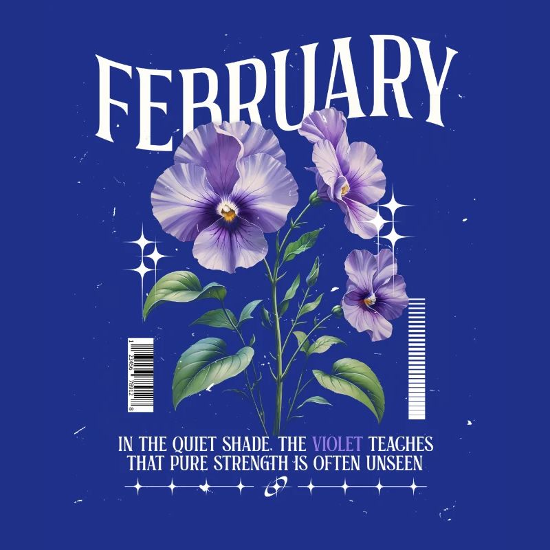 Février Violette Naissance Fleur