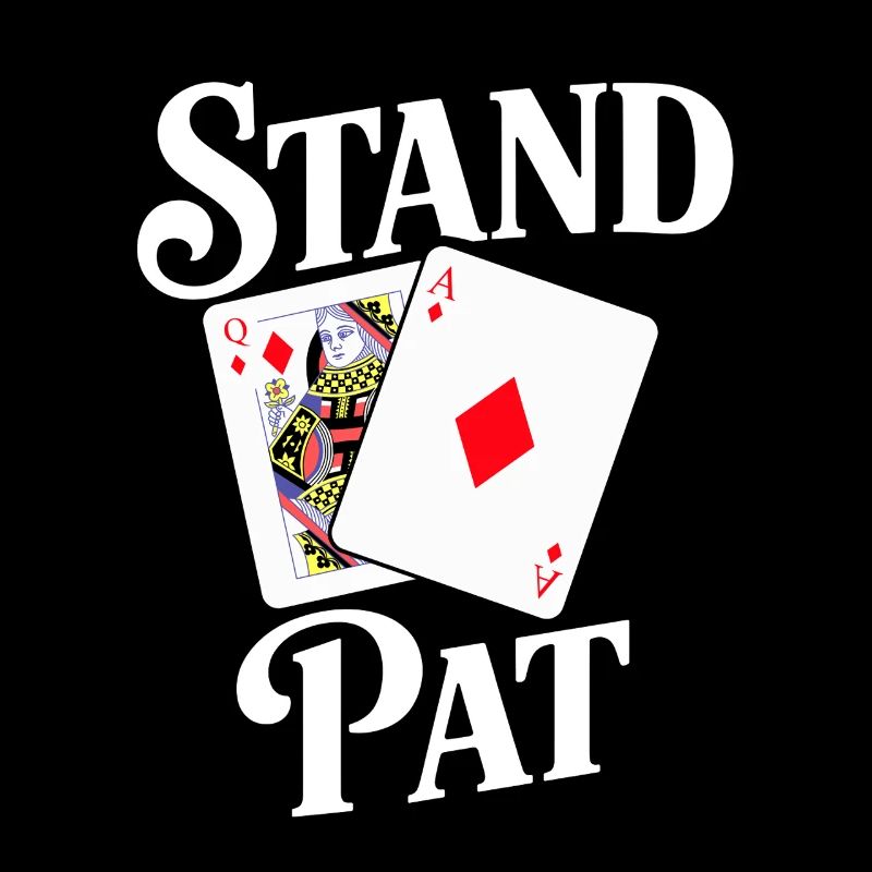 Conception de carte Stand Pat avec As et Dame