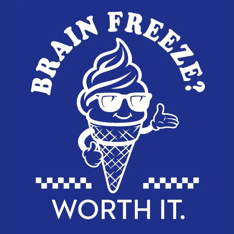 Brain Freeze Worth It – Retro Eiscreme Comic 