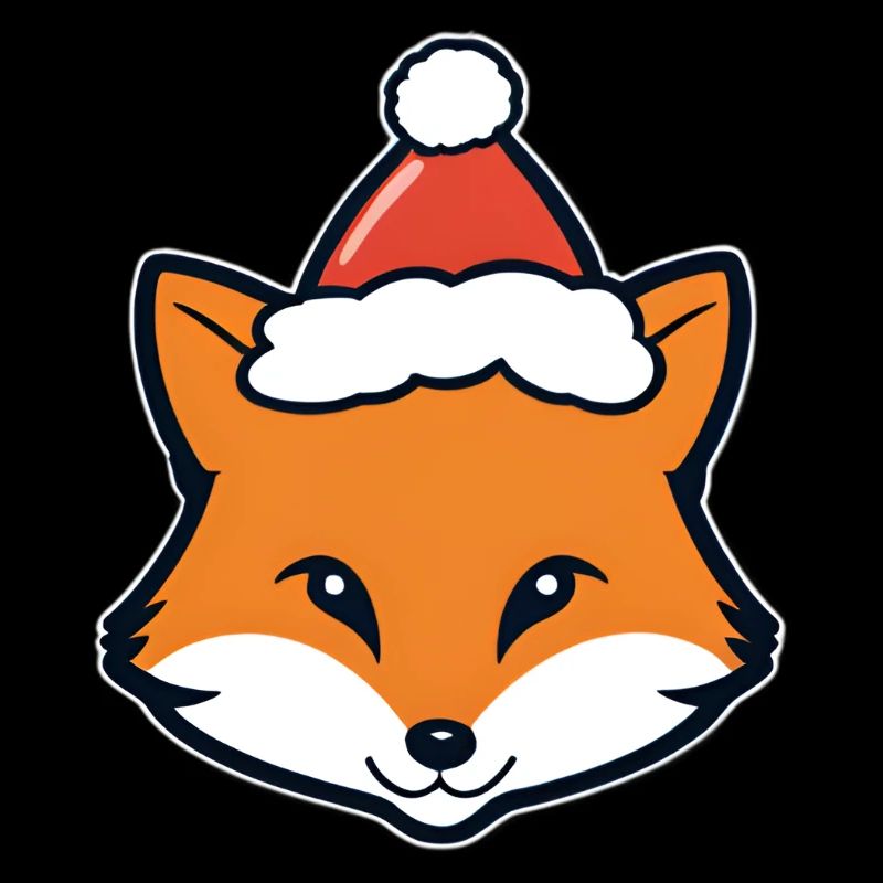 Renard au chapeau de Noël