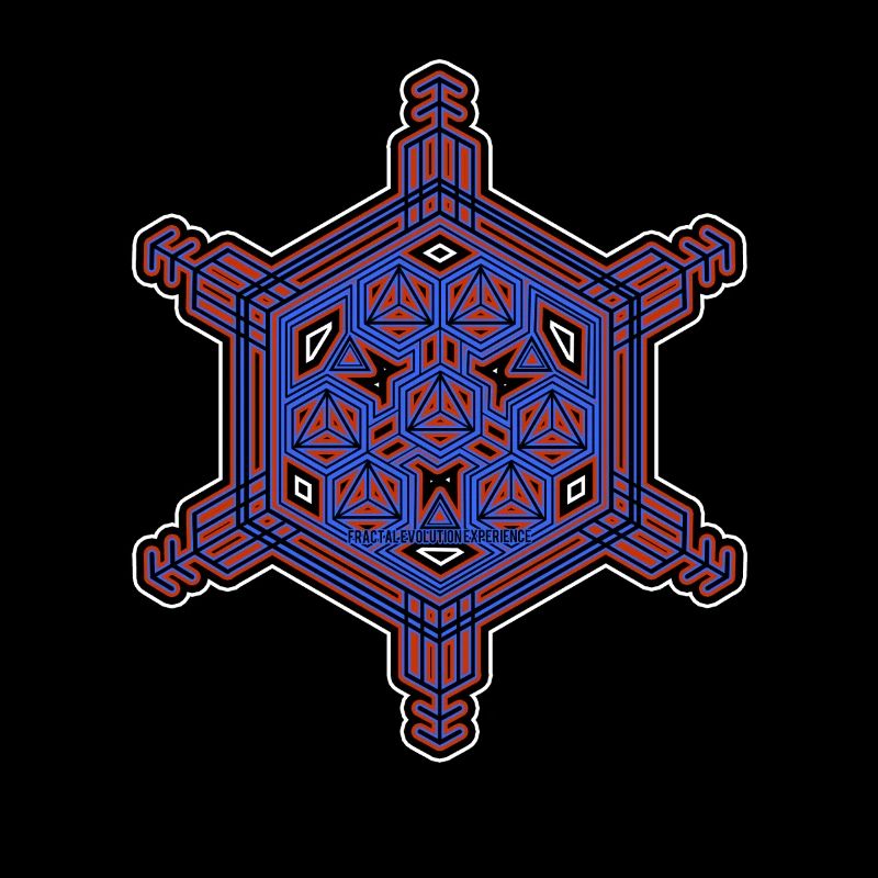 Expérience d’évolution fractale Motif hexagone étoile