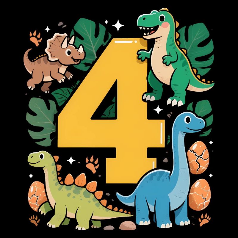 4 Year Old Cute Rex 4th Birthday Gift Funny