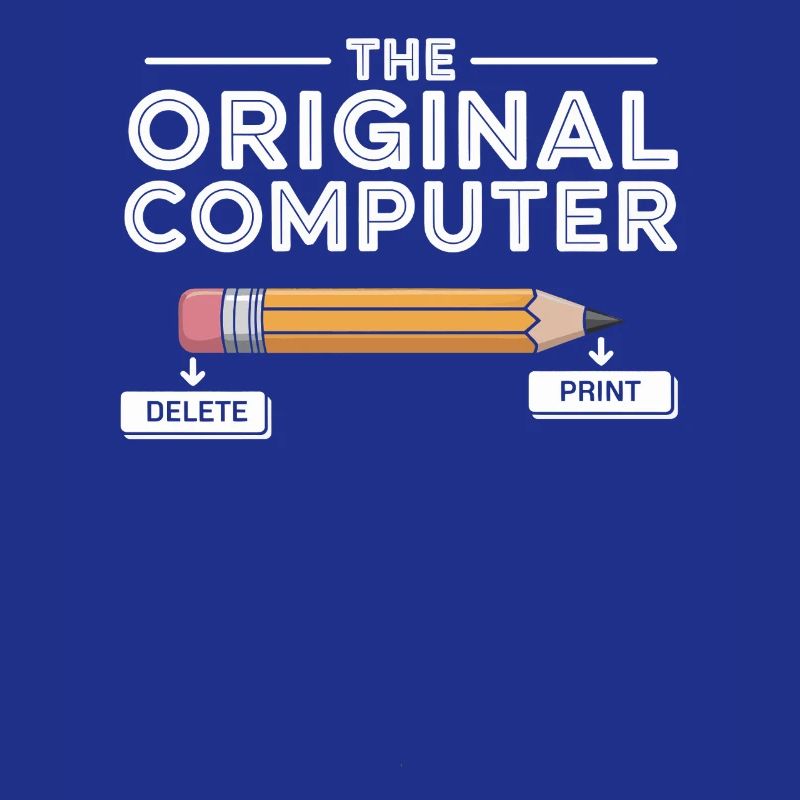Der Original Computer – Bleistift Delete & Print
