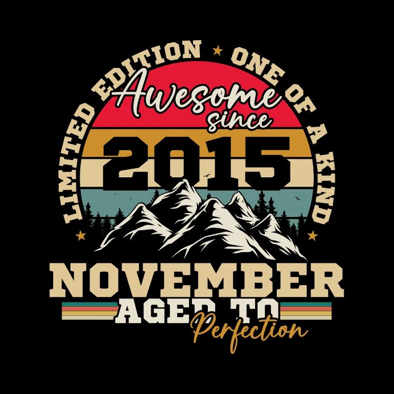 November 2015 Vintage Retro Geburtstag