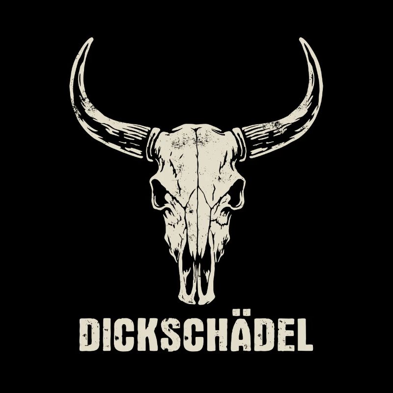 Bull's Head Skull with Horns - Thick Skull