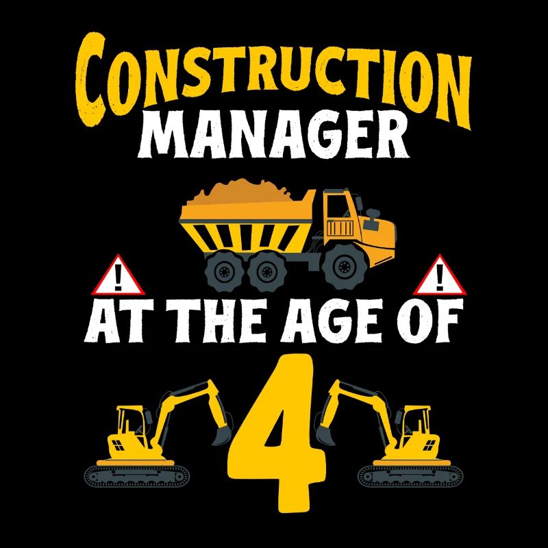 Fête de construction 4e anniversaire Camion de 4 ans