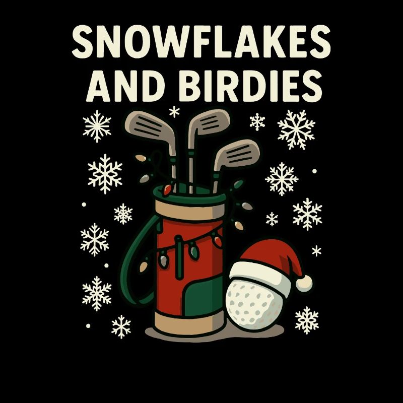 Snowflakes And Birdies Holiday Golf Fun