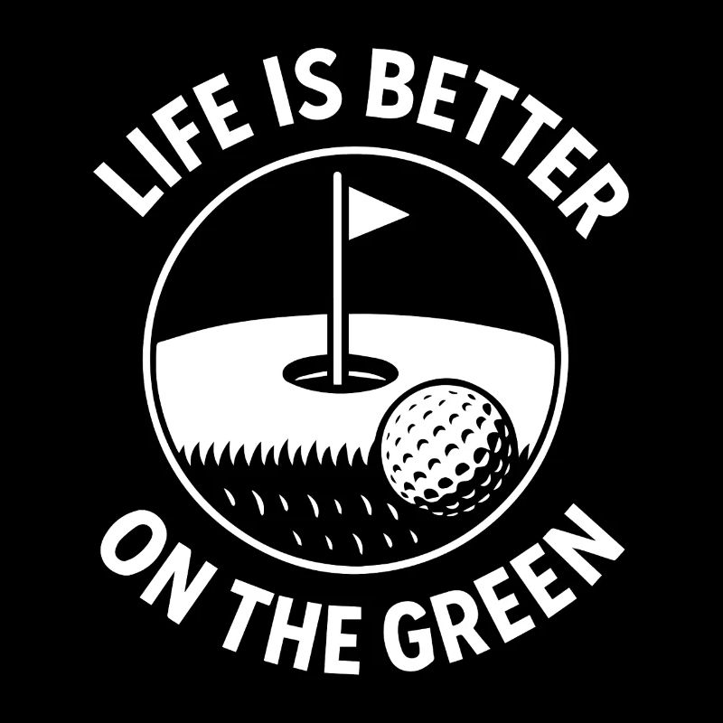 La vie est meilleure sur la citation de golf verte