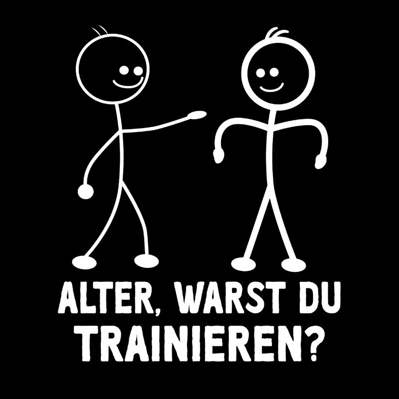 Strichmännchen WARST DU TRAINIEREN LUSTIG