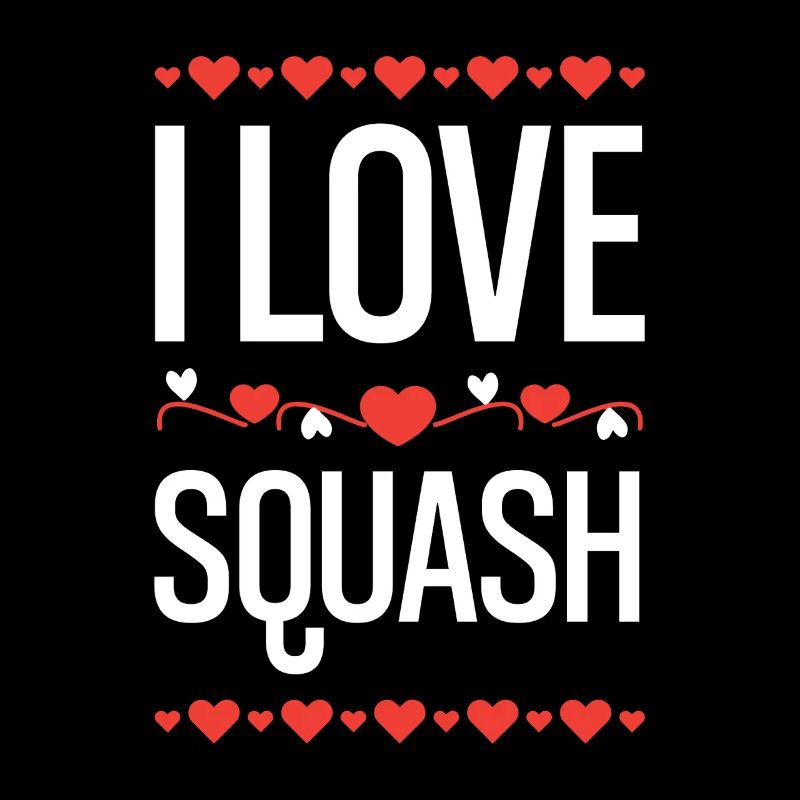 I Love Squash Herz Design
