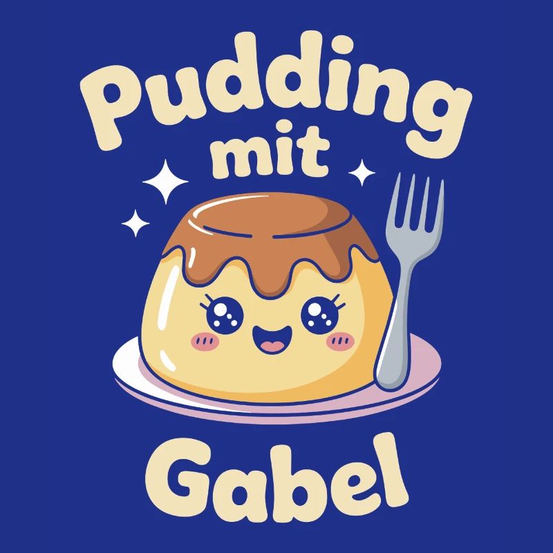 Pudding with fork