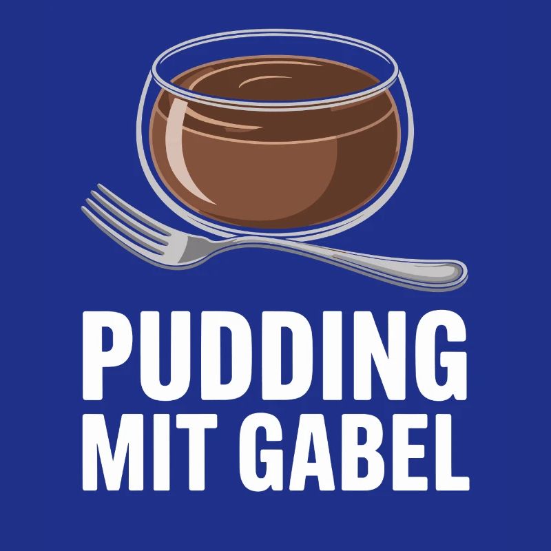 Pudding with fork