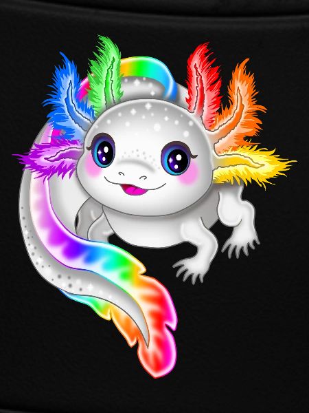 Regenbogen bunter Axolotl
