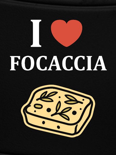 Ich liebe Focaccia Illustration Brot
