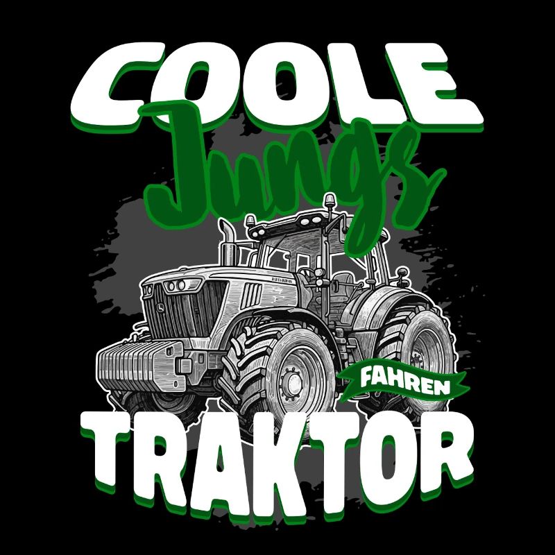 Coole Jungs Fahren Traktor Bauer Dorfkind Trecker