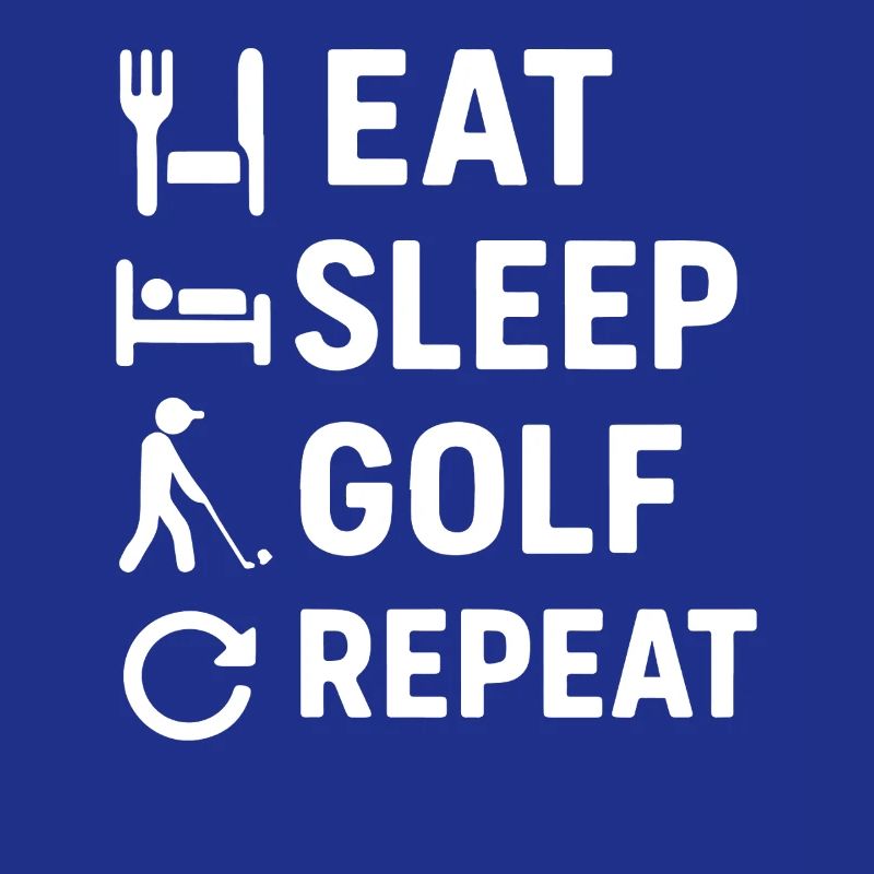 Manger dormir golf répéter drôle joueur de golf Design