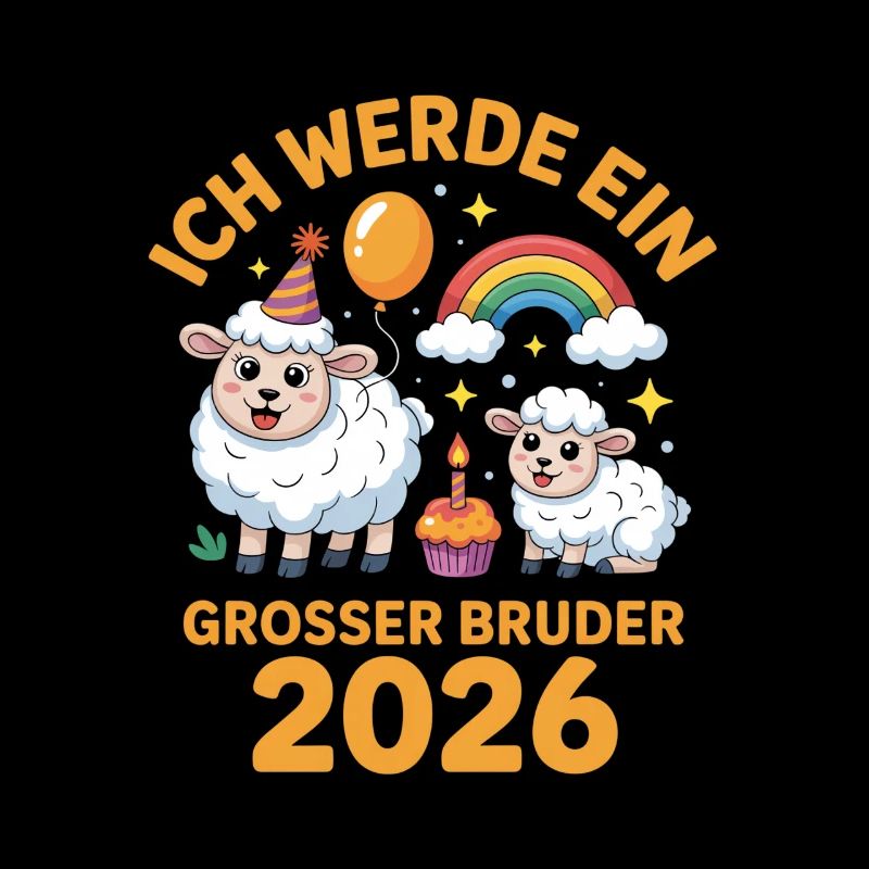 Ich werde ein grosser Bruder 2026 Schaf Lamm