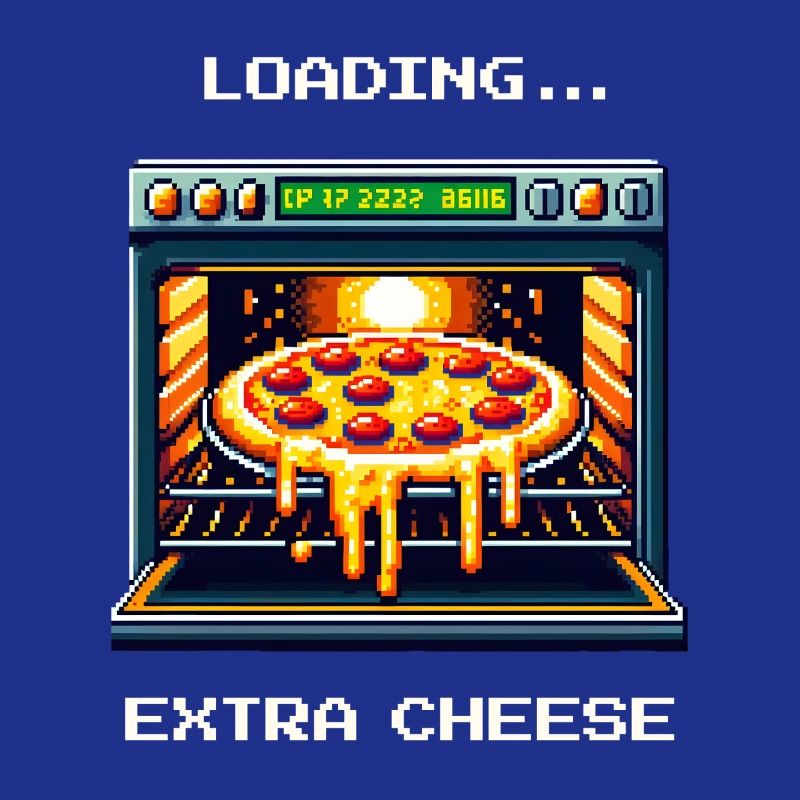 Loading... Extra Cheese | Pizza Gaming Humor