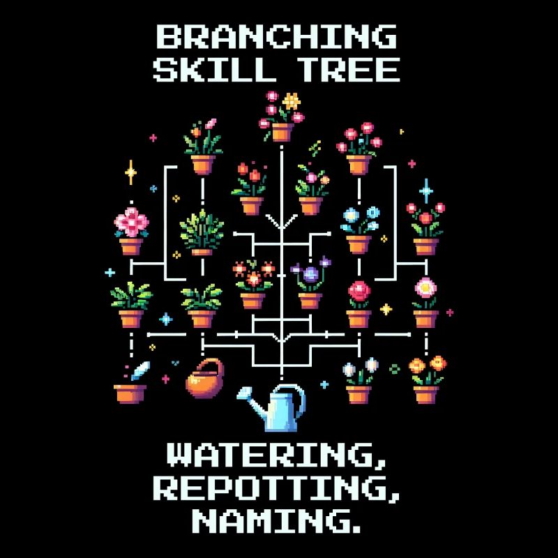 Branching Skill Tree | Pflanzenpflege RPG Humor