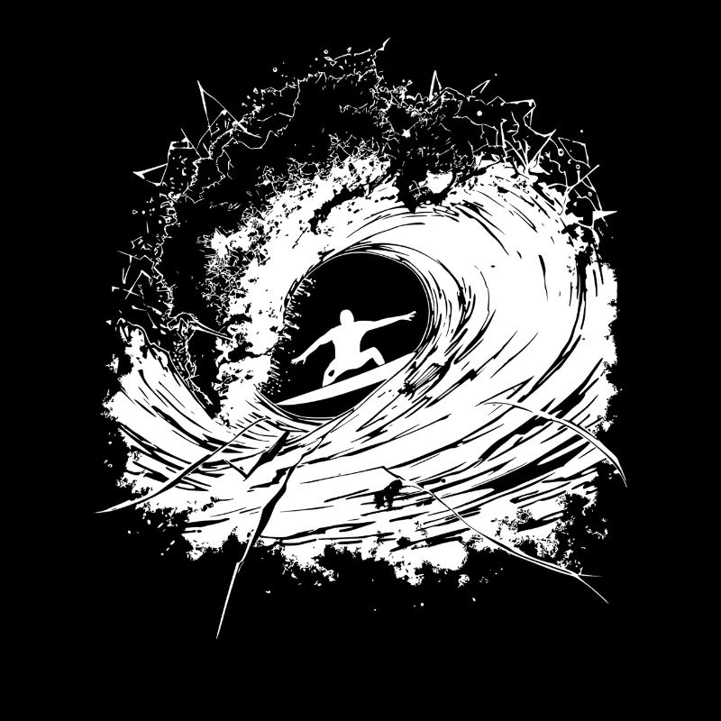 Energischer Surfer Art Surfer