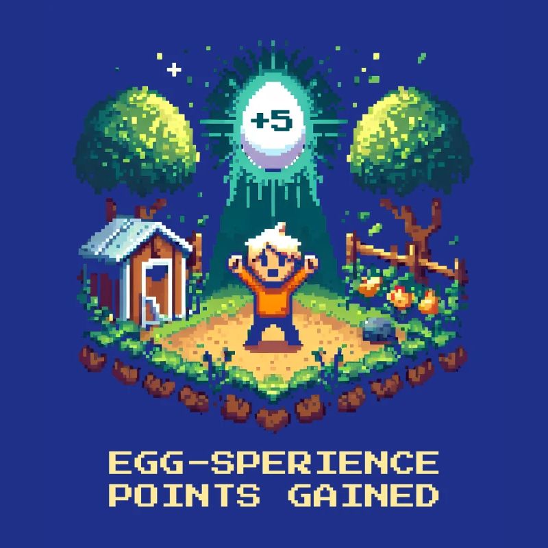 Egg-sperience points collected | Level Up Humor