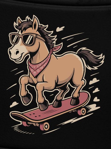 Pony Skateboard with Sunglasses