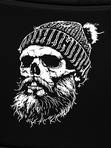 Winterbart mit Strickmütze
