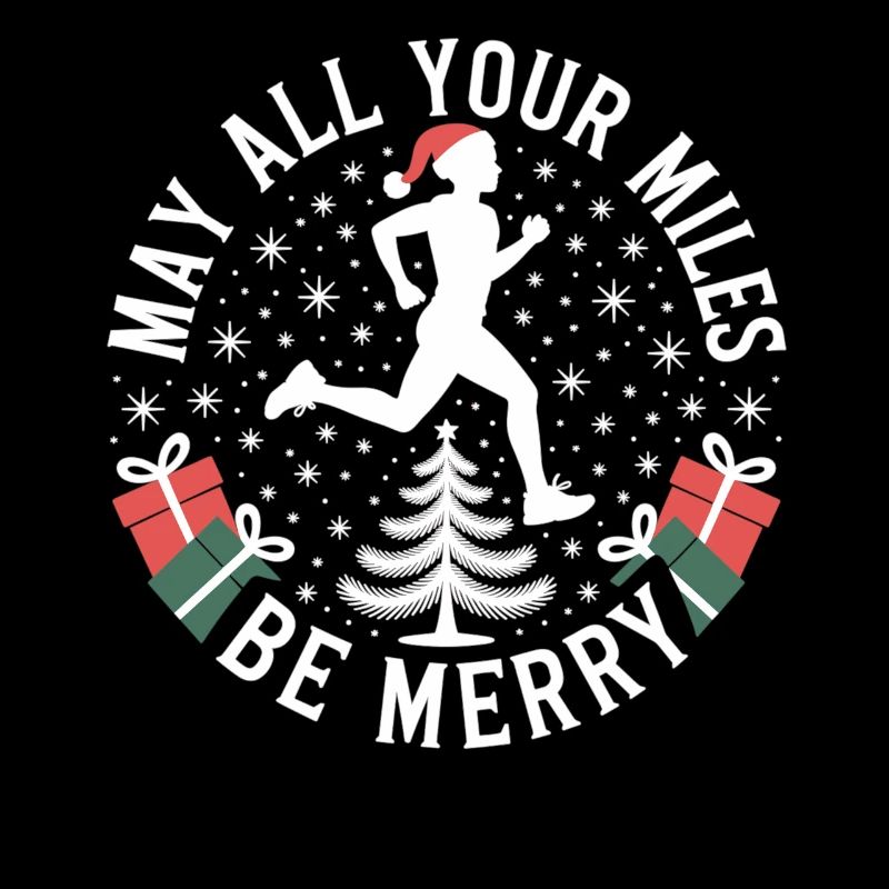 Maillot de Noël de course Que tous vos kilomètres soient joyeux