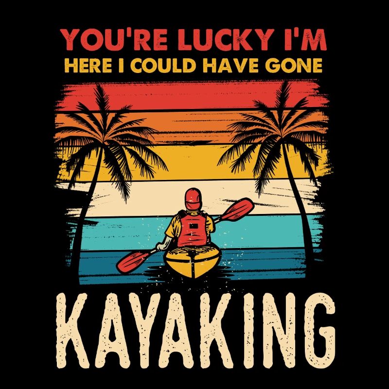 Kayaking am Strand Retro Sonnenuntergang
