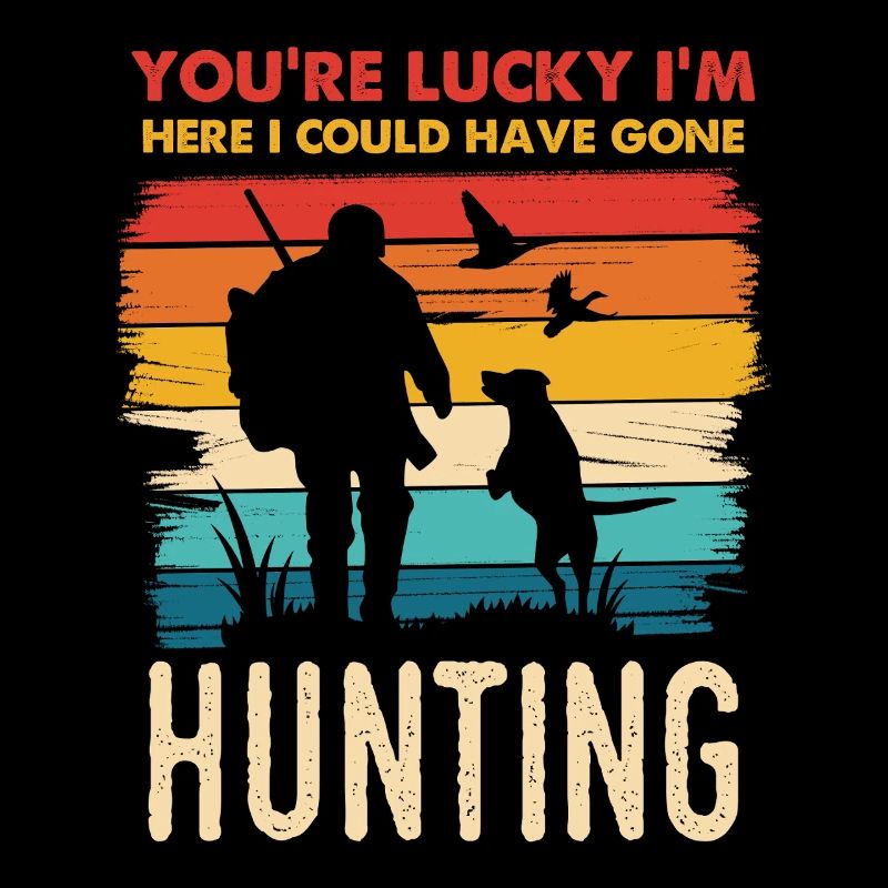 Hunting Humor Silhouette am Sunset