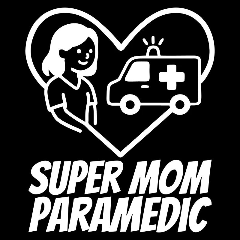 Super Maman Paramedic Ambulance Conception du Cœur