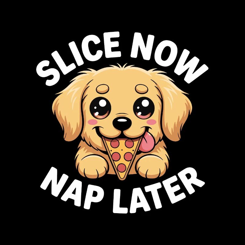 De mignons chiots labradors mangent maintenant une part de pizza