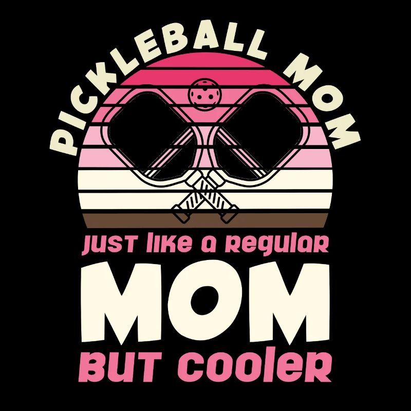Pickleball Mom Retro Stripes