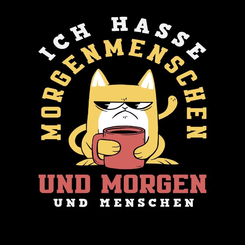 I Hate Morning People Coffee Cat
