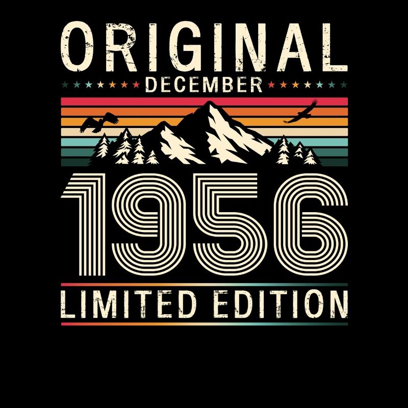 70th Birthday Original December Vintage 1956