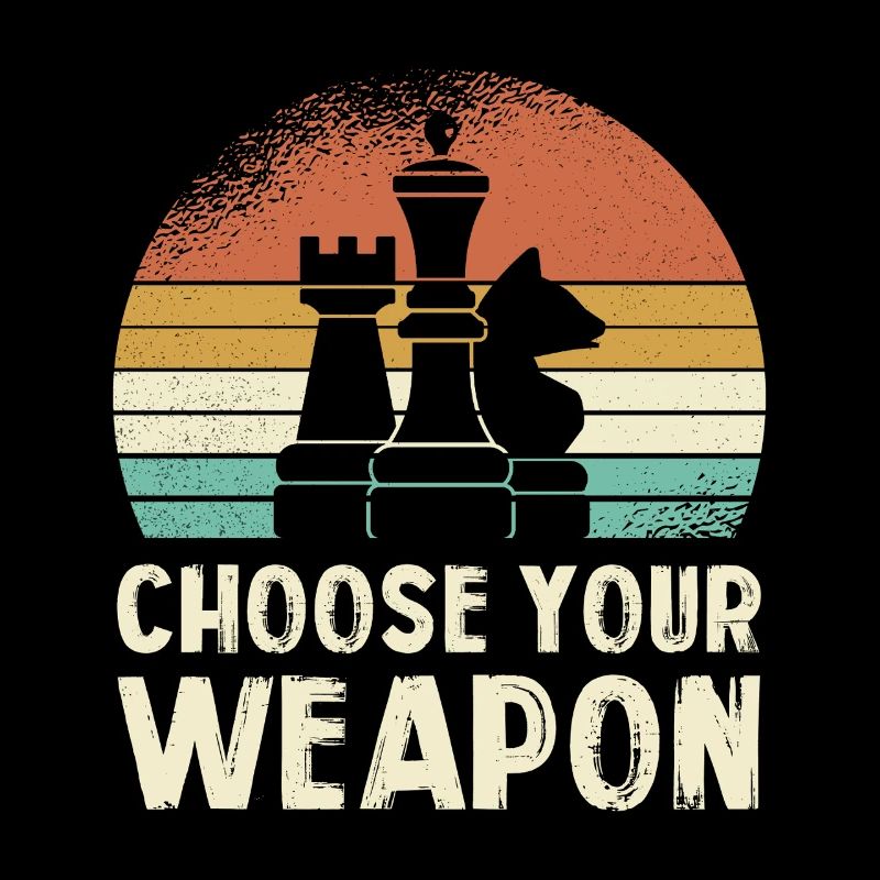 Chess Weapon Retro Print