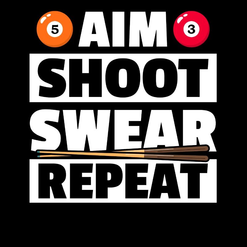 Aim shoot swear funny billiards billiard player