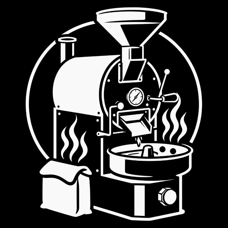 Rösterlinie Kunst-Kaffee-Skizze