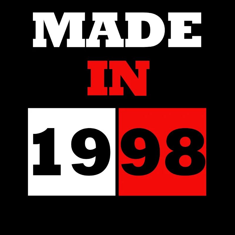 Made in 1998 Anniversaire Retro Bloc