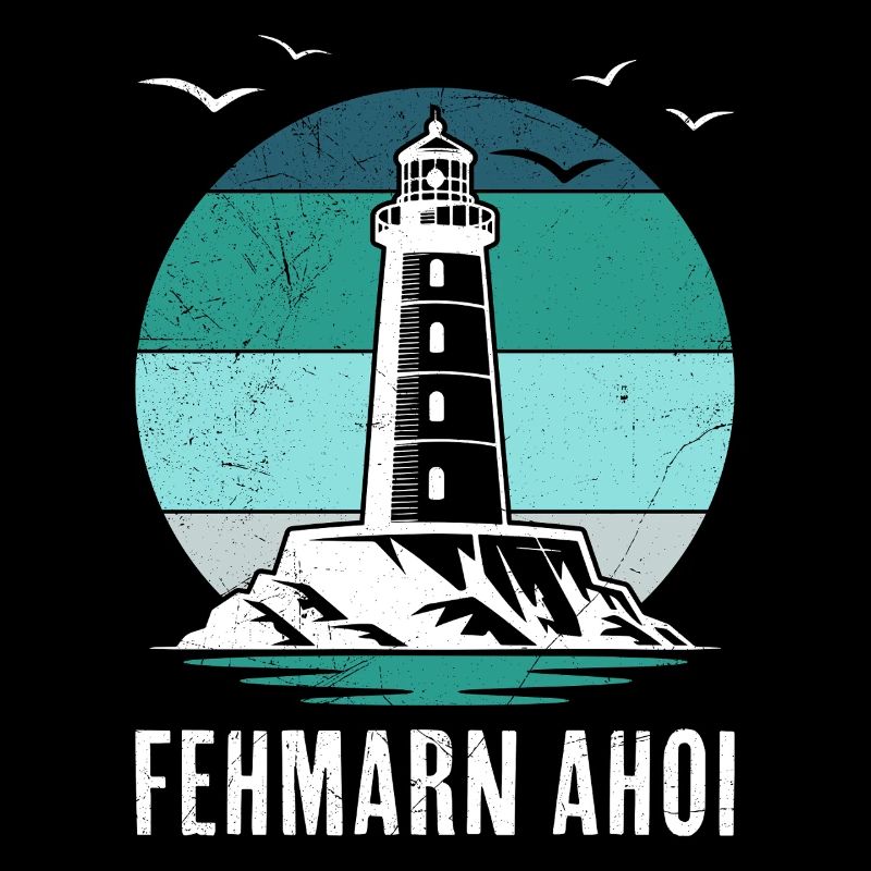 Baltic Sea FEHMARN AHOI Phare Rétro Drôle