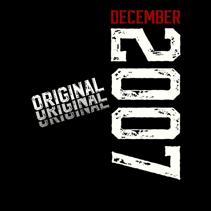 18ème anniversaire Original Décembre Millésime 2007