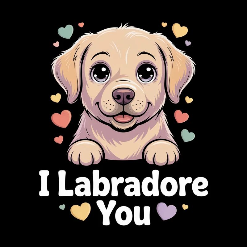 Ich Labrador Du süßer Welpe Illustration